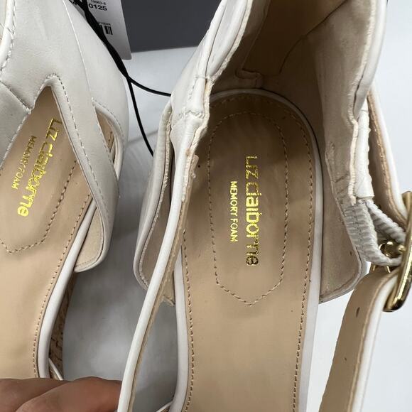 Liz Claiborne Womens Octavia Wedge Sandals White Size 11M - Picture 11 of 15